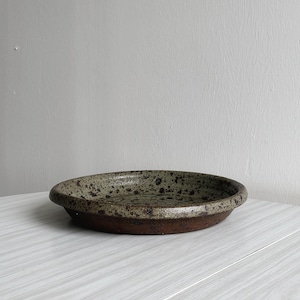 Large antique pyrite stoneware dish, rustic fruit bowl, chic tableware, handmade tableware, kitchen decoration, sturdy ceramic