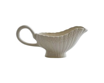 White asparagus slushie gravy boat, French tableware, elegance, art of entertaining.