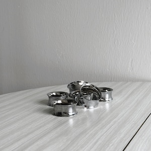 6 Letang Remy Style Silver Metal Napkin Rings, Elegant Design, Chic Table Decoration, Timeless Stainless Steel Table Accessories