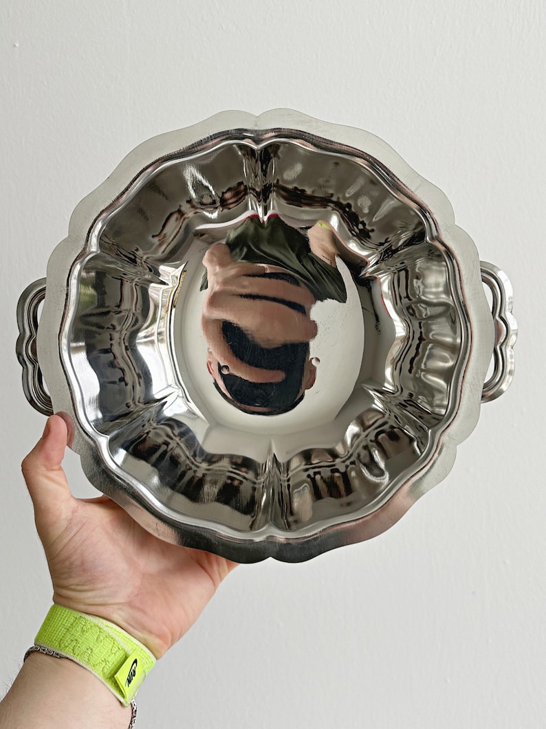 Stainless steel serving dish with lid, classic design, elegant tableware, timeless vintage tableware, cocktail set image 6