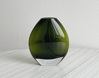 透明な緑のツイストステムグラス6個、ヴィンテージテーブル 