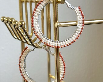 Beaded Hoop Earrings