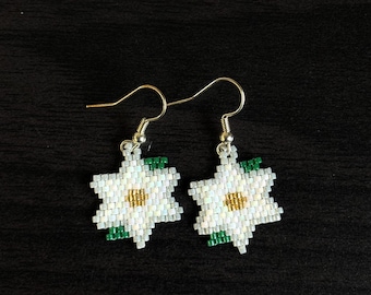 Beaded Flower Earrings