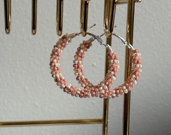 Wire Wrapped Beaded Earrings