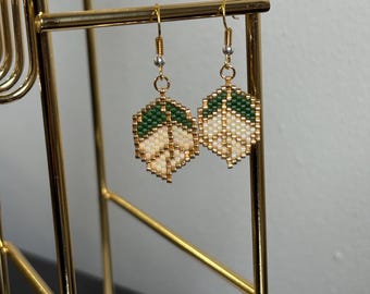 Handmade Beaded Feather Earrings – Boho Style Jewelry