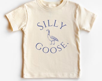 Silly Goose. funny toddler shirt Modern graphic tee for kids cute funny gift for kids simple graphic tee boho kids tee shirt