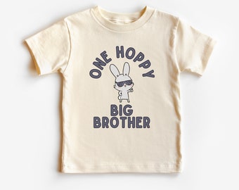 Easter Big Brother pregnancy announcement tshirt for boy pregnancy reveal big brother hoppy rabbit shirt big bro
