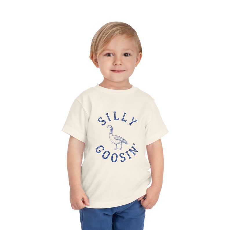 Silly Goosin' tshirt funny toddler shirt Modern graphic tee for kids cute vitage tshirt silly tshirt for kids image 3