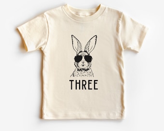 Cool Rabbit Easter Custom birthday shirt birthday toddler shirt custom number birthday shirt Easter bunny birthday party t shirt