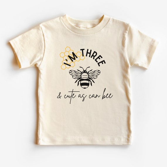Cute as can bee third birthday shirt I'm 3 and cute as can bee t shirt, Toddler third birthday shirt, 3rd birthday party tshirt