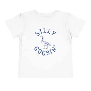 Silly Goosin' tshirt funny toddler shirt Modern graphic tee for kids cute vitage tshirt silly tshirt for kids image 6