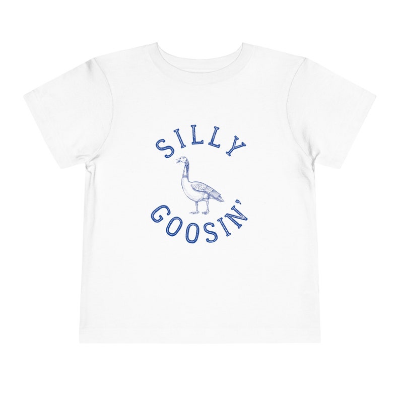 Silly Goosin' tshirt funny toddler shirt Modern graphic tee for kids cute vitage tshirt silly tshirt for kids image 6