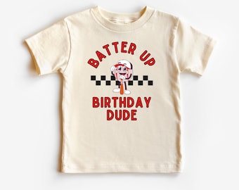 Batter Up Birthday Dude t shirt baseball birthday tshirt for boys Sports birthday t shirt retro baseball birthday party shirt toddler boy