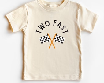 Two Fast Second birthday shirt racecar 2nd birthday tshirt 2 fast birthday party t shirt for toddlers Racing shirt