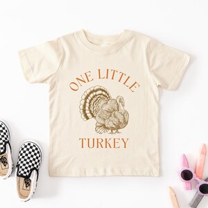 One Little Turkey Birthday 1st  Birthday Shirt November Birthday Our Little Turkey Is One 1 Little Turkey Thanksgiving 1st Birthday Fall 1st