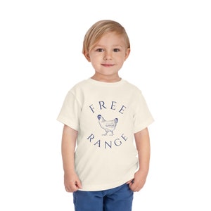 Free Range Chicken T Shirt Toddler Chicken Shirt Homeschool Shirt Silly Shirt Unhinged Shirt Farm Chicken Shirt Feral Toddler Shirt image 3