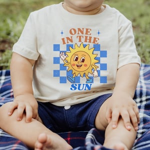 One In The Sun Birthday Shirt, Retro Summer First Birthday Bash Tee