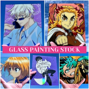 Anime/Manga Glass Painting Stock