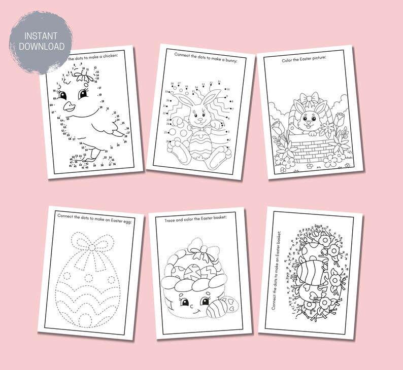 Easter Activity Pack, Easter Activity for Kids, Easter Coloring Pages ...