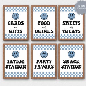 One Happy Dude Signs, Printable 1st Birthday Boy Signs, Editable One Happy Dude Birthday Decorations, First Birthday Party Decor