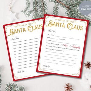 Carta personalizada y editable de Papá Noel, carta editable de Papá Noel, carta de Papá Noel, carta mágica de Papá Noel, carta personalizada de Papá Noel