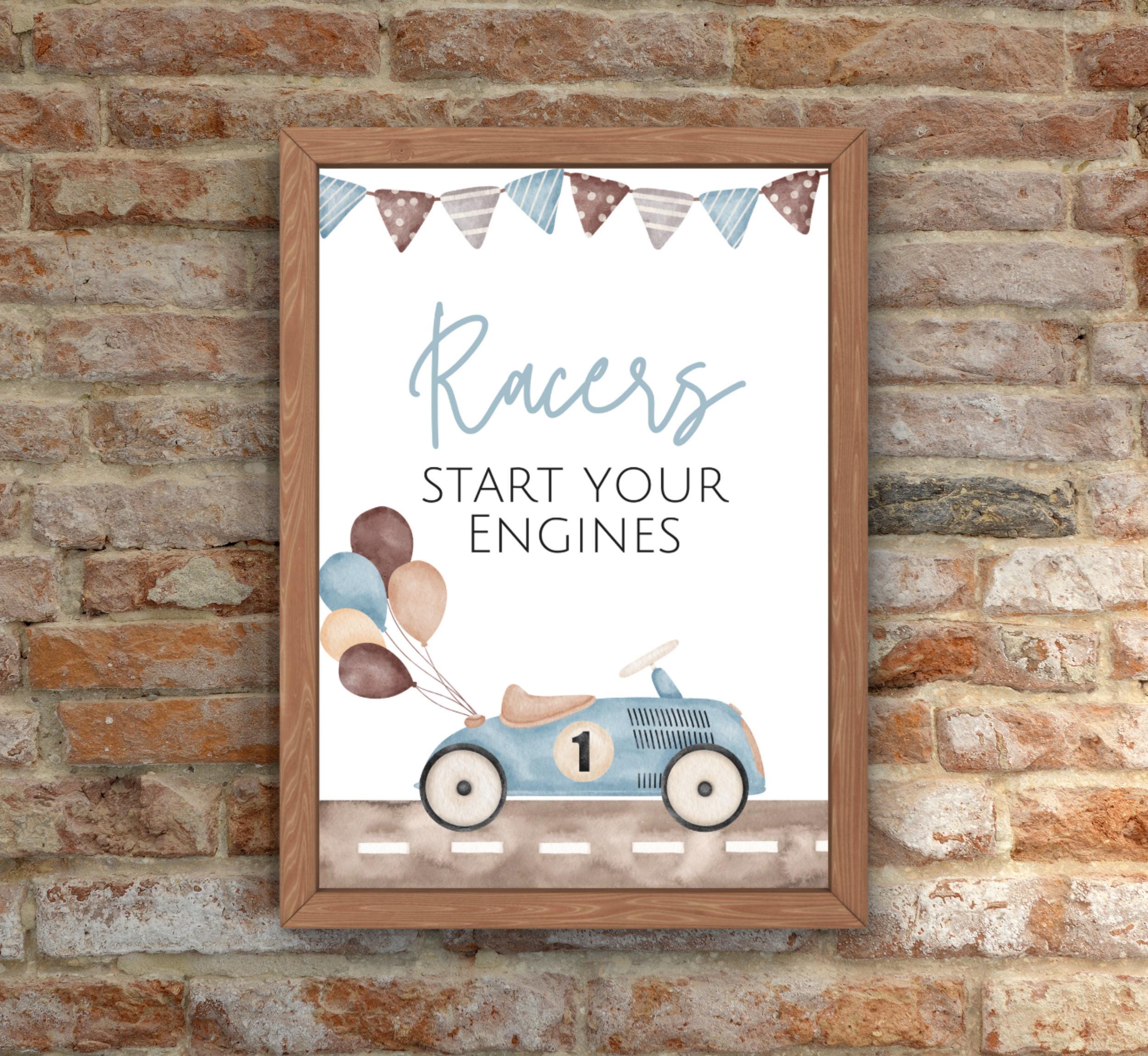Editable Racing Party Signs Bundle, Race Cars Birthday Food Drink Signs ...