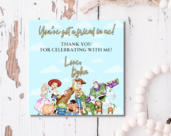 Toy Story Editable Favor Tag, You&#39;ve Got A Friend An Me, Toy Story Gift Thank You Tag, Party Favor, Goody Bag Tags, Toy Story Birthday