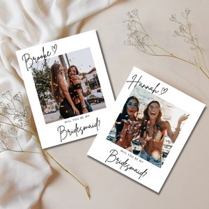 Brautjungfern-Antragskartenvorlage, bearbeitbare Brautjungfern-Antragsfotokarte, Willst du meine Brautjungfer sein, Trauzeugin, Brautjungfernkartenvorlage