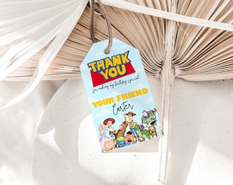 Toy Story Editable Favor Tag, Toy Story Gift Thank You Tag, Toy Story Birthday Invitation, Toy Story Party Favor Tag, Woody, Buzz