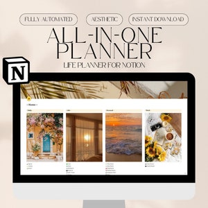 Notion Life Planer | Notion Vorlage | Lese-Tracker | ADHS Kalender | Reiseplaner | Kalender | Habit Tracker | Sozialen Medien