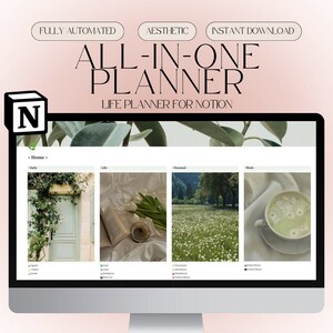 Notion Template | Notion Life Planner | Reading Tracker | ADHD Planner | Travel Planner | Self Care Planner | Habit Tracker | Social Media