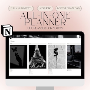 Notion Life Planner | Notion Template | Reading Tracker | ADHD Planner | Travel Planner | Self Care Planner | Habit Tracker | Social Media