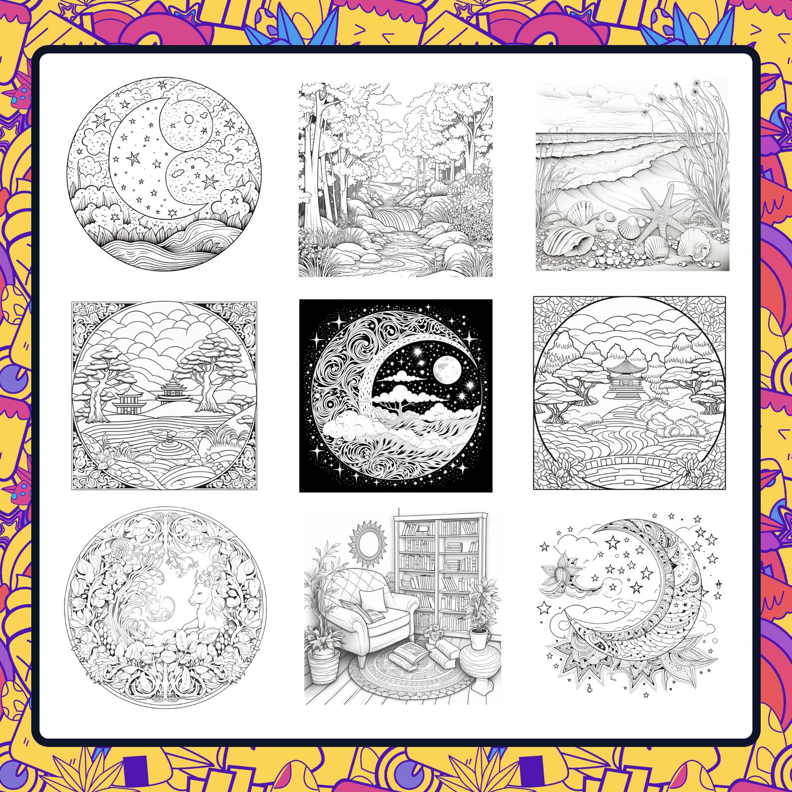 25 Artful Serenity themed Coloring - Il 1588xN.5154830901 D5su 