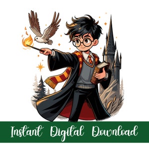 Wizard characters png, Wizard school clipart, Magic school cute characters, instant download, Digital Download, Magic Movie Character Png.
