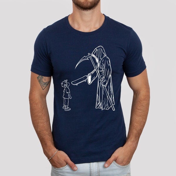 Try That Shirt, Grimm Reaper T Shirt, Skeleton Shirt, Funny shirt, Skateboarding Shirts, Skater Tees , gifts for men , Skate mom , skate dad