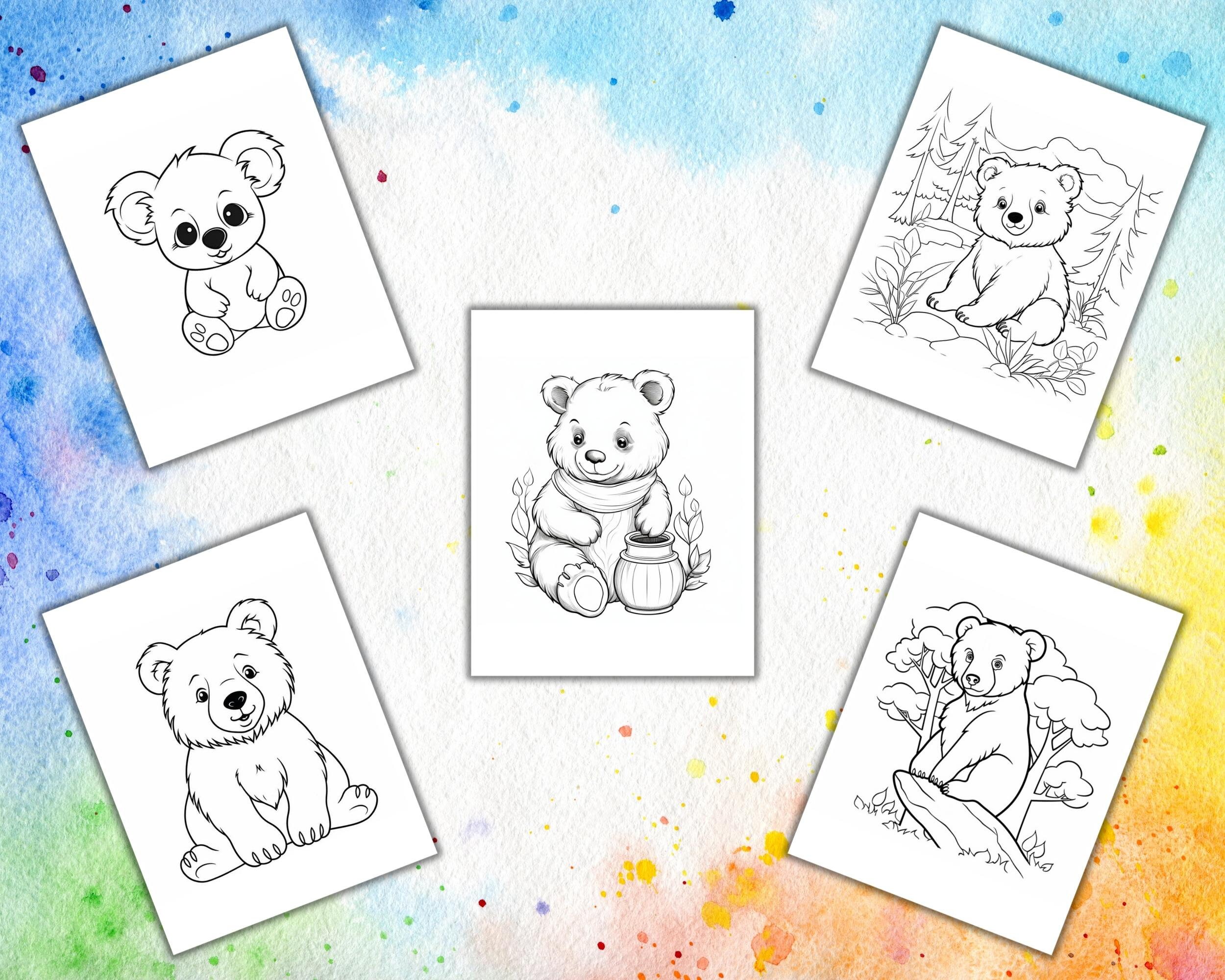 Bear Coloring Pages Cute Bears Coloring Pages for Kids Printable Fun