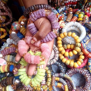 Authentic Ghanaian African Beads Bracelets/Ghana Beads/ African Bead Bracelet/ Unisex Beads Bracelet/Made in Ghana beads