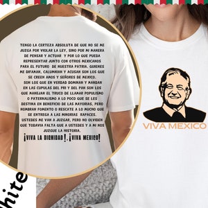 AMLO Thank You T-shirt, President Lopez Obrador T-shirt, AMLOVER Shirt, Mexican President, Viva Mexico, Comfort Colors 1717,