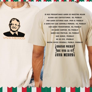 AMLO Thank You T-shirt, President Lopez Obrador T-shirt, AMLOVER Shirt, Mexican President, Viva Mexico, Comfort Colors 1717