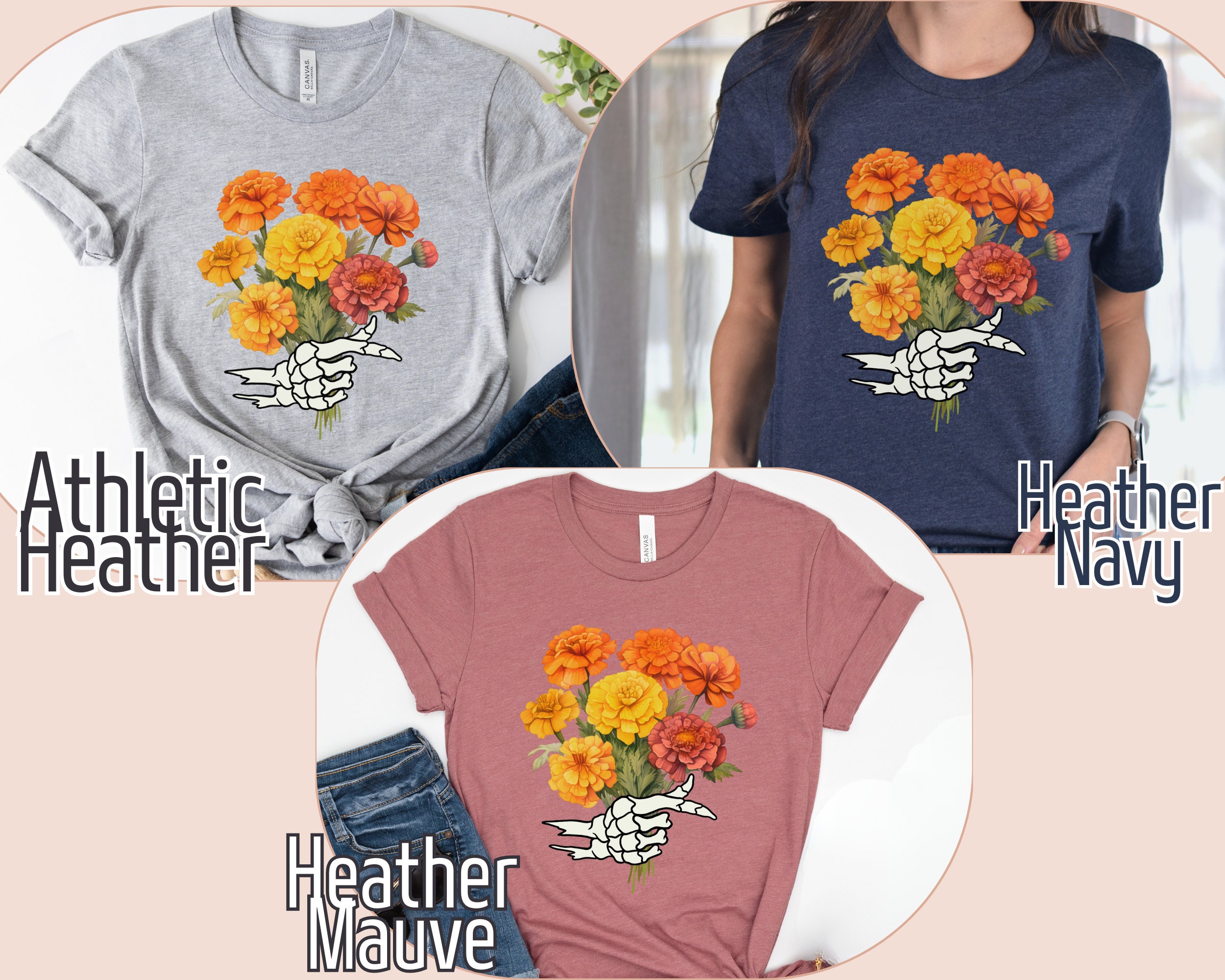 Cempasúchil Shirt, Cempasúchil Bouquet, Marigold, Day of the Dead T