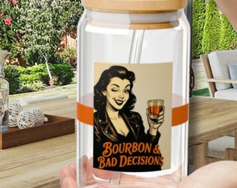 Vintage Rebel Sipper Glass: Sassy Drinkware Gift (16oz)