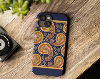 Vibrant Paisley Phone Case: Slim, Protective, Glossy Finish