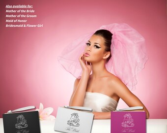 Elegante pochette da sposa: motivo Saffiano, regalo per feste di nozze