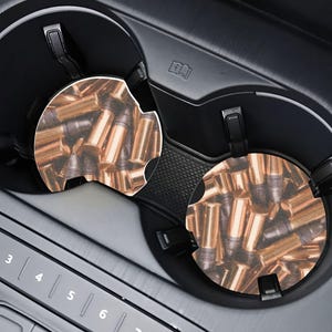 Bullet Car Coaster | Soapstone Auto Accessory, Gun Lover Gift
