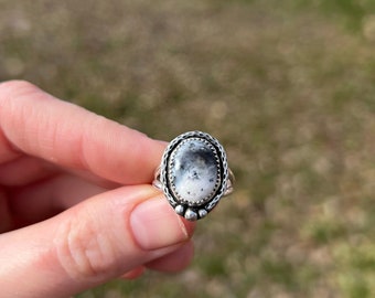 Dendritic Opal Ring Size 6