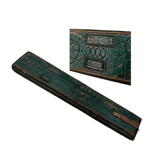 Antique 1858 RUSTIC Norwegian mangle board with detailed carving, rare antique folkart from Telemark, Scandinavian folk-Art