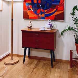 1960s Teak Night stand/Side table/Chest of Drawers, Scandinavian /Norwegian / Danish Retro design
