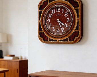 Reloj de pared de cerámica de estilo moderno de mediados de siglo, década de 1960, Junghans, Alemania