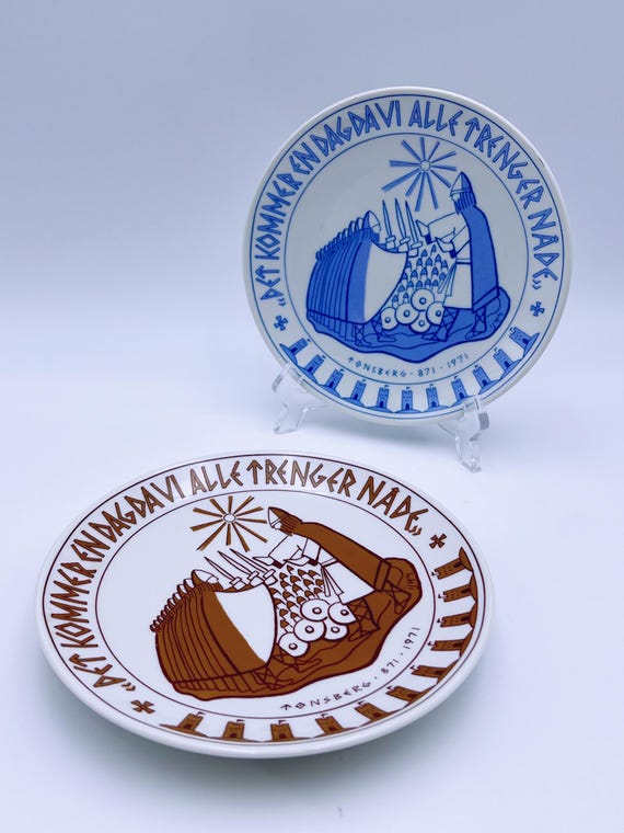 Dated 1971 Norwegian Viking Plate - Tønsberg 1100 Years
