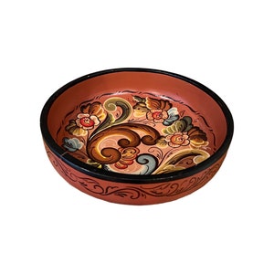 1970s  Stunning rosemaling Ale/ beer bowl, professional Norwegian Telemark Rose painting folkart folk art from Norway, wedding/ housewarming